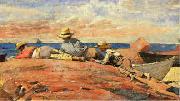 Winslow Homer Three Boys on the Shore Sweden oil painting reproduction